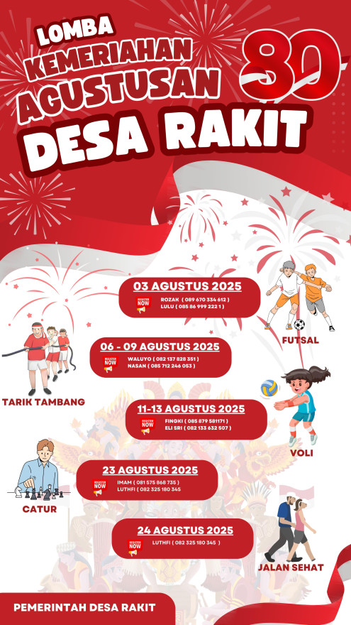 Desa Rakit Semarakkan HUT RI ke-80 dengan Beragam Lomba Meriah